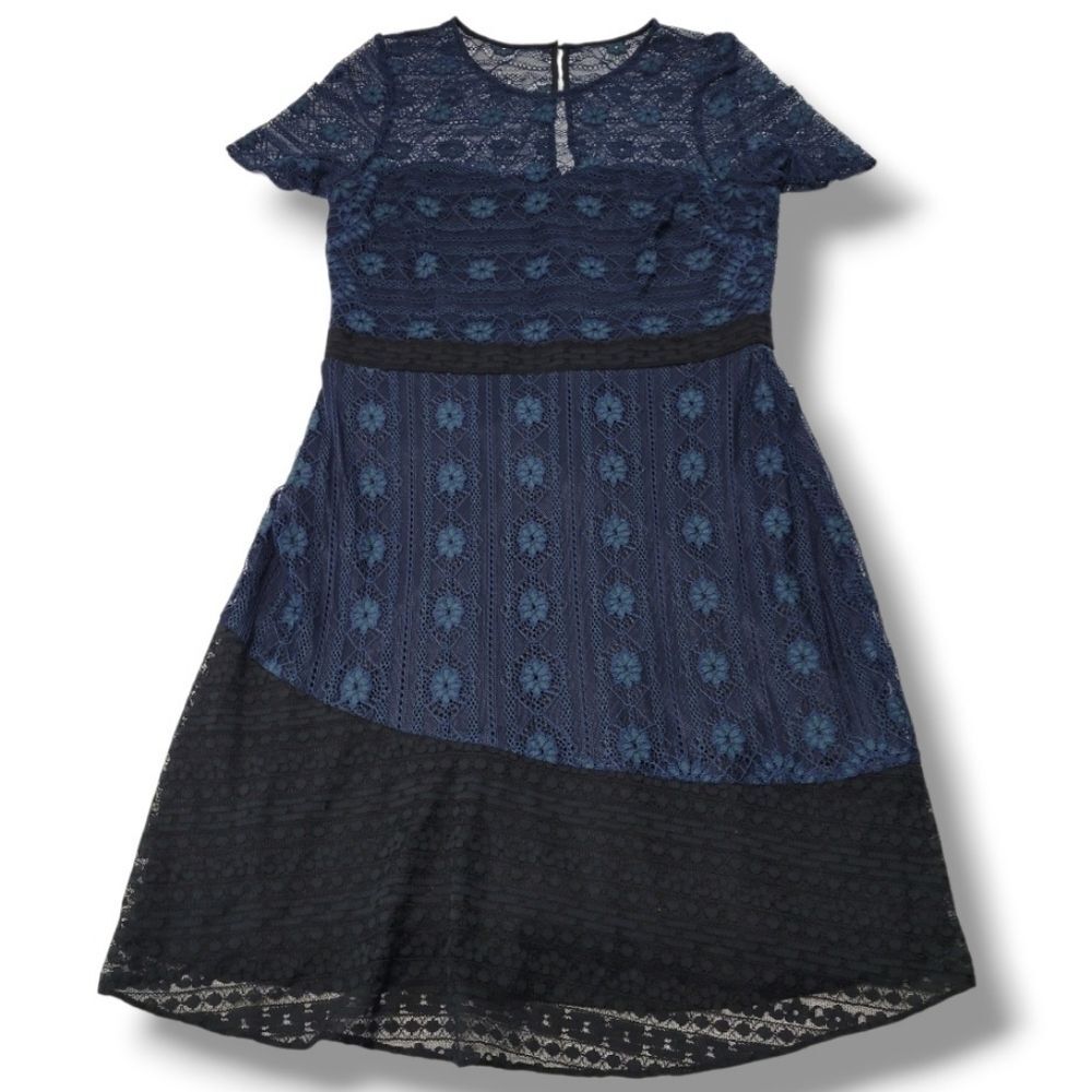 Kensie Dress Size 12 Women's Fit & Flare Dress Lace Overlay Dress Cocktail Dress